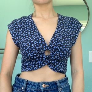 Free people heart crop top